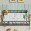 QingMoon Twin Size Floor Bed for Children with Door and Fence Solid Wood Montessori Bed Frame, for Girls and Boys Easy Assembly - 4 of 4