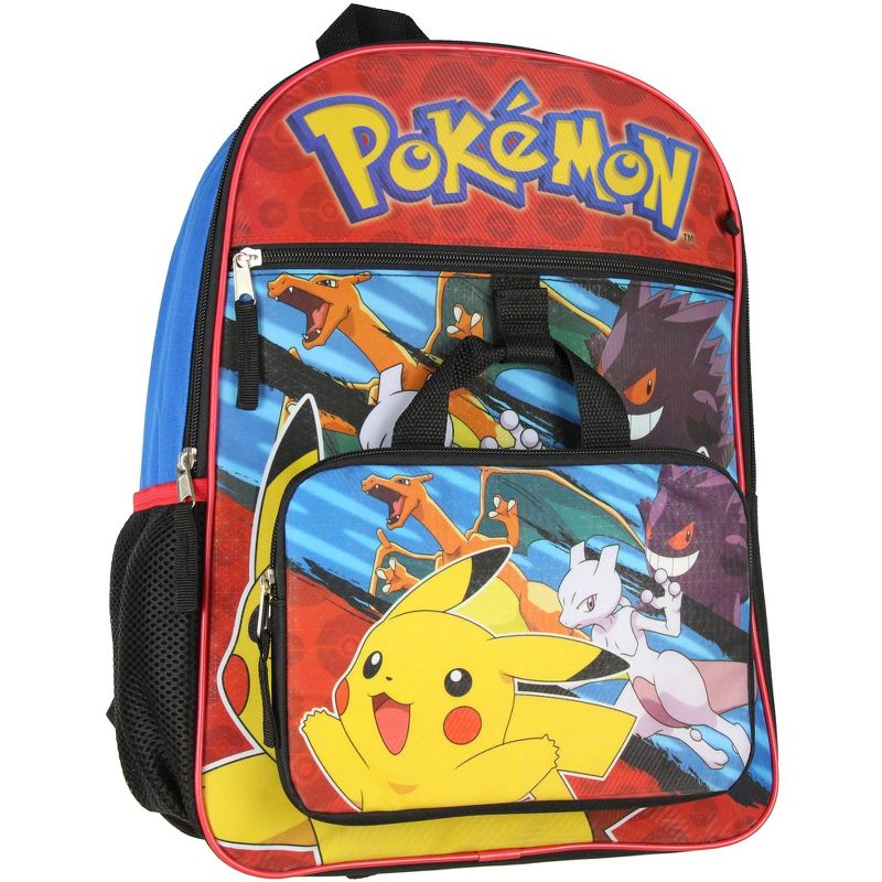 Pokemon Kids 16" Backpack 5PC Combo Set Multicoloured, 2 of 7