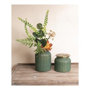 Small Metal and Glass Jar – Set of 6 Frog Lid Storage Jar for Home Organization by Manual Woodworkers and Weavers - 1 of 3