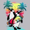Men's Design By Humans Penguin Summer Vacation By clingcling Tank Top - 2 of 4