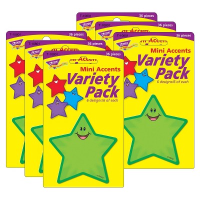 6pk 36 per Pack Stars Mini Accents Variety Pack - TREND