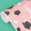 Big Dot of Happiness Rose Gold Graduation Wrapping Paper, Class of 2026 Congrats Pink Grad Party Gift Wrap for Girls, 24 in x 7 feet, 1 Roll - 4 of 4