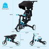 7-in-1 Foldable Baby Tricycle - Adjustable Parent Handle & Canopy - Safety Harness & Guardrail - Trike/Balance Bike for 1-6 Year Olds - 3 of 4