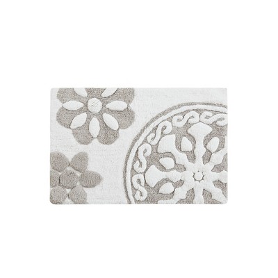 JUJABU 20"x30" Boho Medallion Tufted Cotton Bath Rug