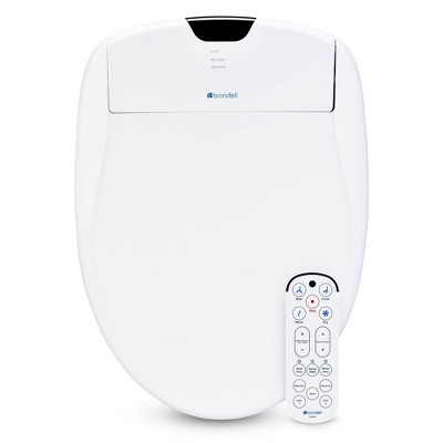 Elongated White Smart Bidet Toilet Seat with Remote
