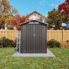 CAVINAS 5X3 FT Metal Outdoor Storage Shed with Peaked Roof Waterproof,Garden Shed with Lockable Doors,Compact Metal Tool Shed for Sundries,Gray - 3 of 4
