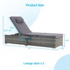 Racxily Outdoor Long Reclining Chaise, Wicker Lounge - 3 of 4