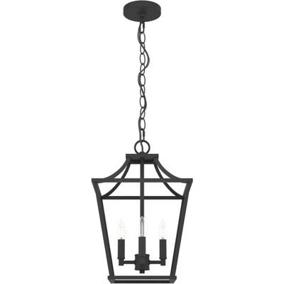 Laurel Ridge 12" Black Iron 4-Light Lantern Pendant