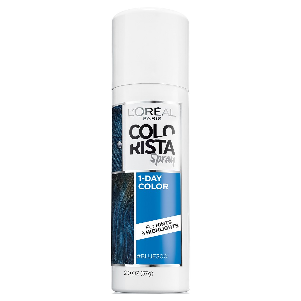 Photos - Hair Dye LOreal L'Oreal Paris Colorista 1-Day Hair Color Spray - Blue - 2.0oz 