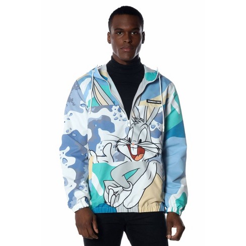 Members Only Men's Garfield Windbreaker Jacket - Blue-BLUE-Large