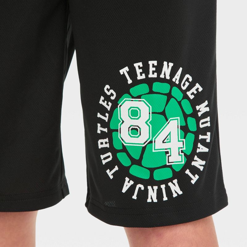 Boys&#39; Teenage Mutant Ninja Turtles Athletic Shorts - Black, 2 of 5