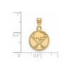 Black Bow Jewelry 14k Yellow Gold Buffalo Sabres NHL Small Pendant - 2 of 3
