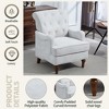Hrinhom 28.2"W Leisure Chenille Armchair, Reading Chair with Wooden Legs - 2 of 4