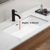 SEVOBAL Bathroom Sinks Undermount Farmhouse Fireclay Drop-in Single Bowl Modern Large Deep Sink with Accessory Kit, White, 32.7"*21.3"*11.9" - 3 of 4
