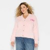 Wicked x Katie Kime Women's Logo Graphic Cardigan - Light Pink - 2 of 3