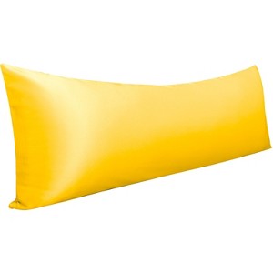 Satin Body Pillowcase for Hair and Skin, Luxurious and Silky Body Pillow Cover with Envelope Closure - NTBAY - 1 of 3