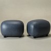 KINWELL 23" Wide Modern Faux Leather Upholstered Ottoman Footrest, PU Entryway Footstool, Set of 2 - 4 of 4