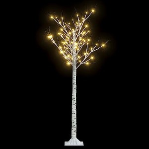 vidaXL 5ft Christmas Tree; Warm White Willow-Style, 156 LED Units; 8 Diverse Lighting Effects - 1 of 4