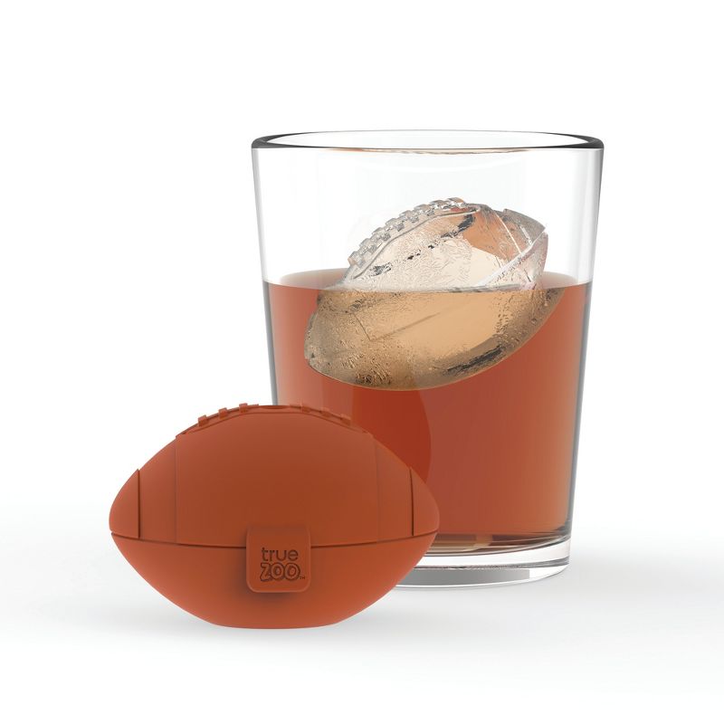 True Zoo Football Ice Mold, Dishwasher Safe Novelty Silicone 2 Inch Ice Sphere Maker for Sports Fans, Set of 1, 5 of 11