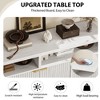 Coolmee 65.8 Inch Fluted Sideboard Buffet Cabinet with 4 Doors, Kitchen Storage Cabinet, Wood Sideboard for Dining Room, Living Room, Entryway - 2 of 4