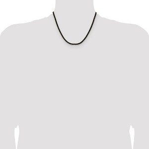 Chisel Stainless Steel Polished Black IP-plated 3.5mm 18" Elongated Round Box Chain Necklace - 1 of 4