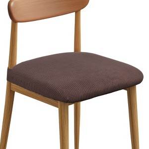 Unique Bargains Washable Stretch Soft Dining Chair Cushion Covers 2 Pcs - 1 of 4