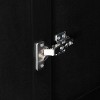 INFURNIC Decorative Storage Cabinets Two-Door Cabinet with Adjustable Shelves Anti-Tipping Safety for Home Office, Black, 23.3"*16.9"*71.2" - 3 of 4