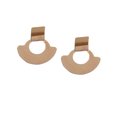 SOHI Women's California Gold Metallic Drop Earrings