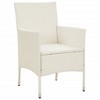 vidaXL Garden Chair Set of 4 White Poly Rattan Standard Durable - 3 of 4