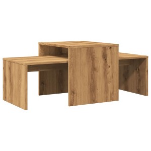 vidaXL Coffee Table Smoked Oak Engineered Wood Medium Sleek - 1 of 4
