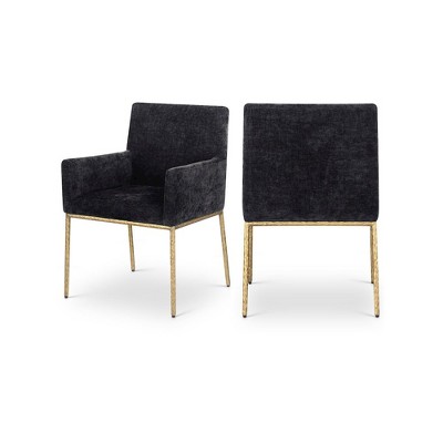 Meridian Furniture,Reeves Chenille Fabric Dining Chair, Set of 2
