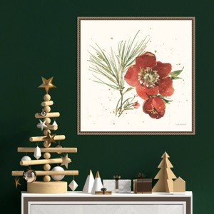 Amanti Art 22"x22" Winter Blooms V by Lisa Audit Framed Canvas Wall Art Print - 1 of 4