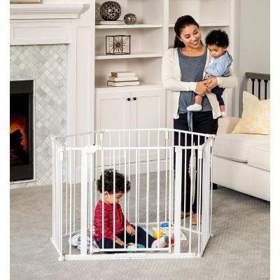 Regalo 130-Inch White Metal Baby Gate and Play Yard