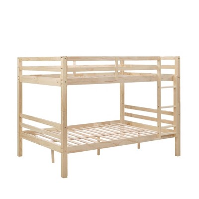 Dsvimoy Bed Bunk Bed with Protective Guardrails and Easy Assembly for Kids Room, Off-White, 79.13"*59.06"*61.81"