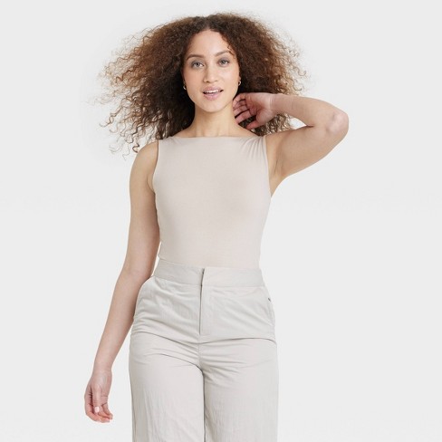 Women's Compression Bodysuit - A New Day™ Tan XS