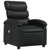 vidaXL Massage Recliner Chair Black Faux Leather - 3 of 4