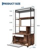 Hidden Cat Litter Box Furniture with Storage Rack, Metal 2-in-1 Pets Furniture with Shelf Corridor Cushioned Mat, Cat Scratching Post - 2 of 4