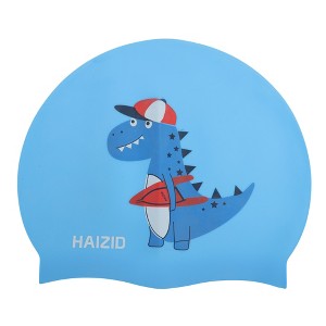 Unique Bargains Kid's Silicone Dinosaur Swim Cap 1 Pc - 1 of 4