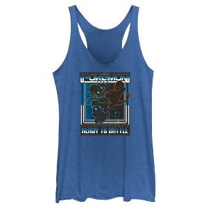 Women's Pokemon Ready to Battle Retro Grid Racerback Tank Top - 1 of 4