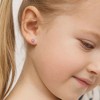 Girl's Bezel Set Solitaire Screw Back Sterling Silver Earrings - In Season Jewelry - 3 of 4