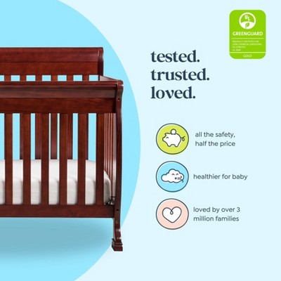 Kalani Cherry Pine 4-in-1 Convertible Baby Crib