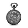 Black Bow Jewelry Charles Hubert Antique Chrome Finish 2 Horses Pocket Watch - 3 of 4