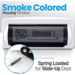 Pyle Marine Stereo Radio Shield Cover - PLMRCW2, Water Resistant, UV Protection - White - 1 of 4