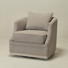 KINWELL 31" Wide Linen Fabric Upholstered Swivel Barrel Chair - 4 of 4