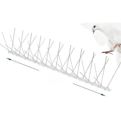 Stainless Steel Bird Deterrent Spikes with UV-Resistant Base - 118"