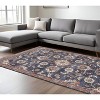 Ivory Orange And Dark Gray Floral Area Rug - 2 of 4