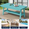 Hyleory Modern HDPE Outdoor Dining Table with Umbrella Hole, Weather-Resistant Patio Table for 4–6 People - 4 of 4