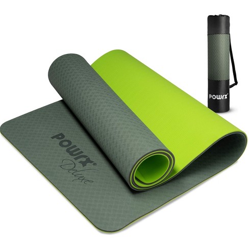 POWRX Yoga Mat TPE with Bag, Excersize mat for workout