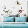 Unique Bargains Butterfly Flower Vine Pattern Bedroom Wall Stickers Self-stick Artificial Decal - 4 of 4