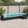 vidaXL Patio Lounge Set Black - 2 of 4